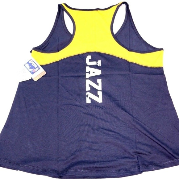 Utah Jazz Women's Baby Jersey Racer Back Tank Top - Picture 4 of 7